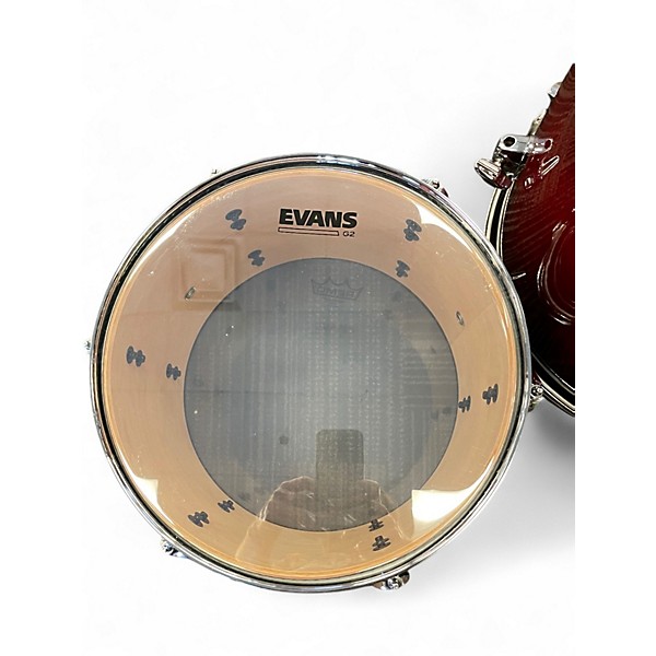 Used Pearl 3 Piece Decade Maple Deep Red Burst Drum Kit
