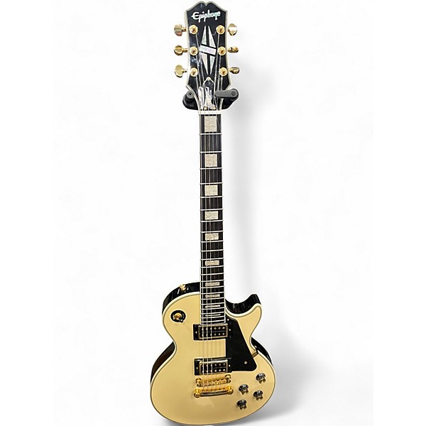 Used Epiphone Les Paul Custom Antique Ivory Solid Body Electric Guitar