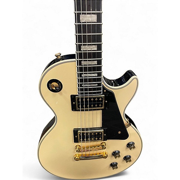 Used Epiphone Les Paul Custom Antique Ivory Solid Body Electric Guitar