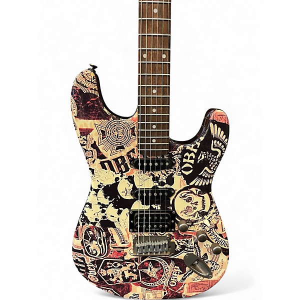 Used Squier Standard Stratocaster HSS Custom Graphic Solid Body Electric Guitar