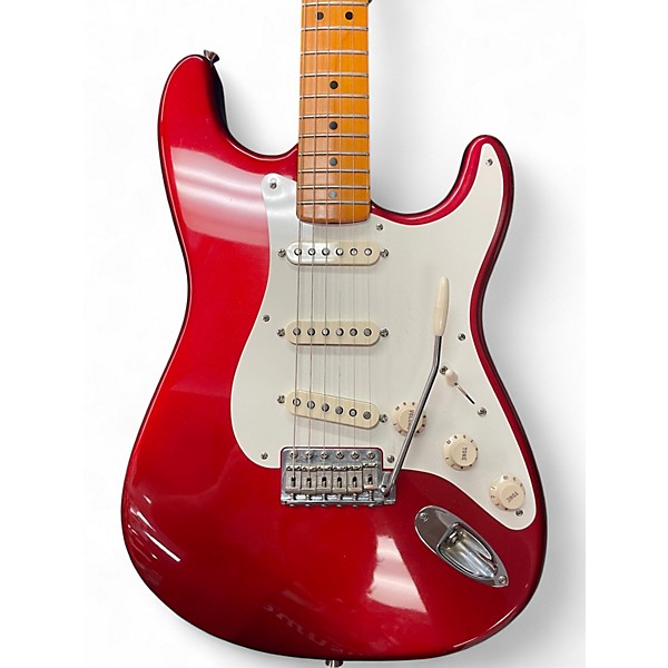 Used 1997 Fender 1957 American Vintage Stratocaster Candy Apple Red Solid Body Electric Guitar