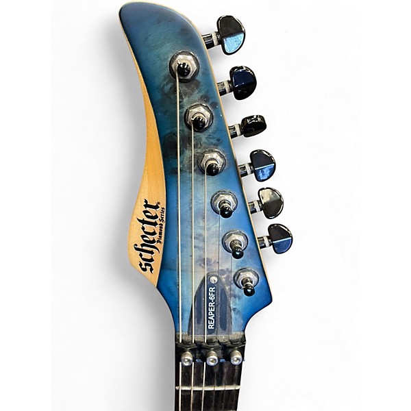 Used Schecter Guitar Research Reaper 6FR Blue Burst Solid Body Electric Guitar