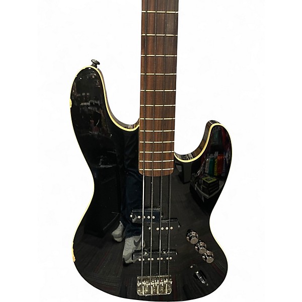 Used Fender Aerodyne Jazz Bass Black Electric Bass Guitar