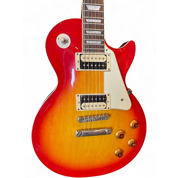 Used 2015 Epiphone Les Paul Traditional Pro Cherry Sunburst Solid Body Electric Guitar
