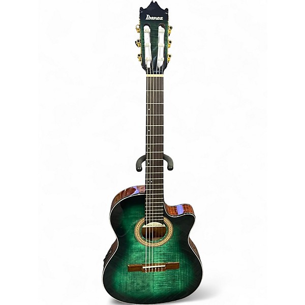 Used Ibanez GA35FMTCE-EBH Inverness Green Acoustic Electric Guitar