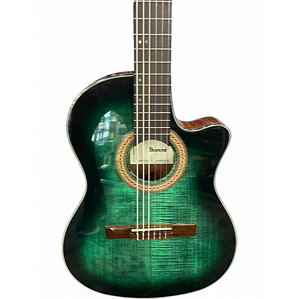 Used Ibanez GA35FMTCE-EBH Inverness Green Acoustic Electric Guitar