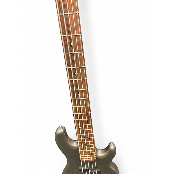 Used Fender Deluxe Zone Bass V Silver Electric Bass Guitar