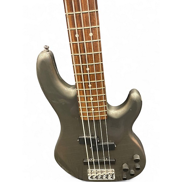Used Fender Deluxe Zone Bass V Silver Electric Bass Guitar