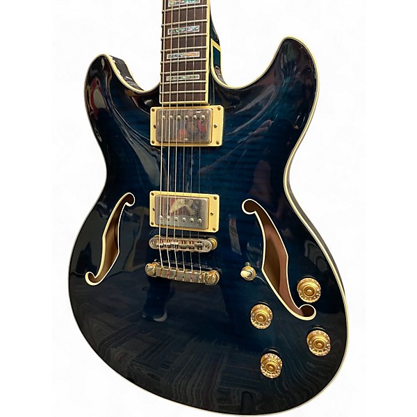 Used Ibanez AS93 Artcore BLUE Hollow Body Electric Guitar