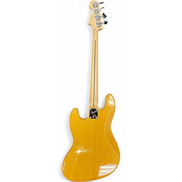 Used Squier Jazz Bass Natural Electric Bass Guitar