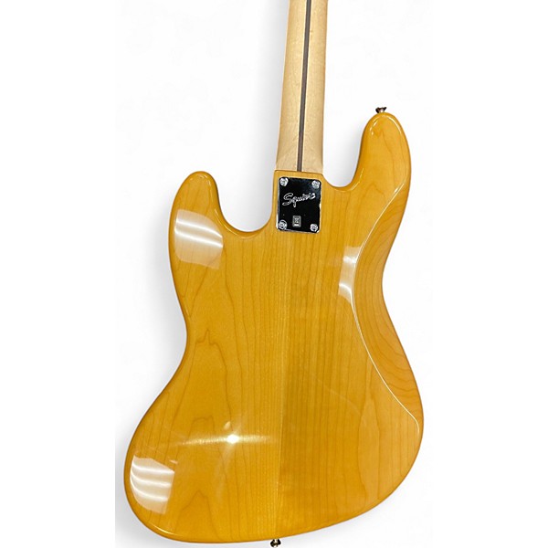 Used Squier Jazz Bass Natural Electric Bass Guitar