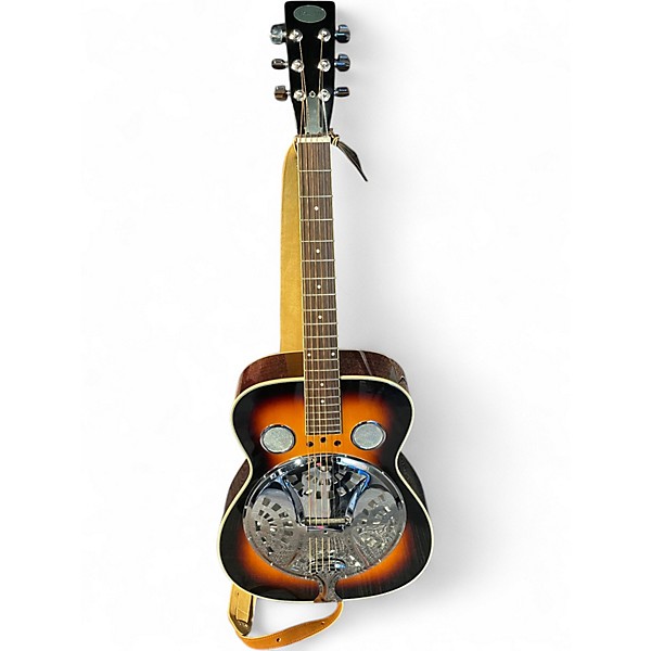 Used Flinthill Round Neck Resonator Sunburst Resonator Guitar