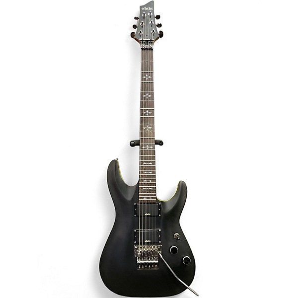 Used Schecter Guitar Research Demon 6 FR Flat Black Solid Body Electric Guitar