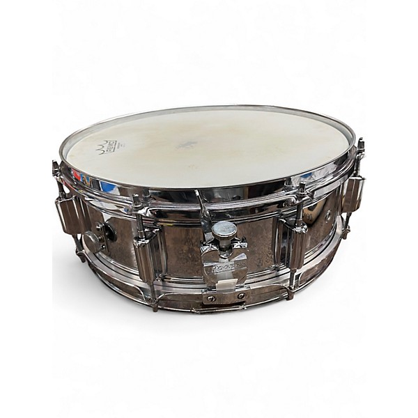 Used Rogers 14X5 POWERTONE CHROME OVER BRASS SNARE CHROME Drum