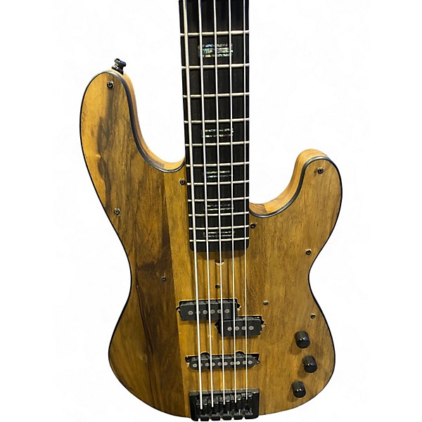 Used Schecter Guitar Research Model T 5 Black Limba Electric Bass Guitar