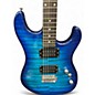 Used Pyle STRAT Blue Sunburst Solid Body Electric Guitar