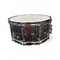Used Dixon 14X6.5 ARTISAN HMMERED BRASS Black and Silver Drum