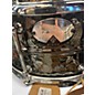 Used Dixon 14X6.5 ARTISAN HMMERED BRASS Black and Silver Drum