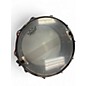 Used Dixon 14X6.5 ARTISAN HMMERED BRASS Black and Silver Drum