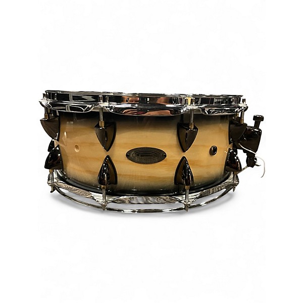Used Orange County Drum & Percussion 14in maple snare natural black burst Drum