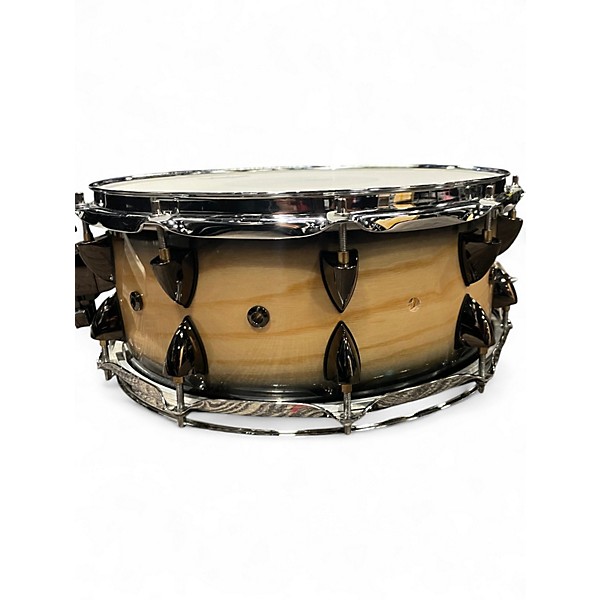 Used Orange County Drum & Percussion 14in maple snare natural black burst Drum