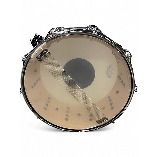 Used Orange County Drum & Percussion 14in maple snare natural black burst Drum