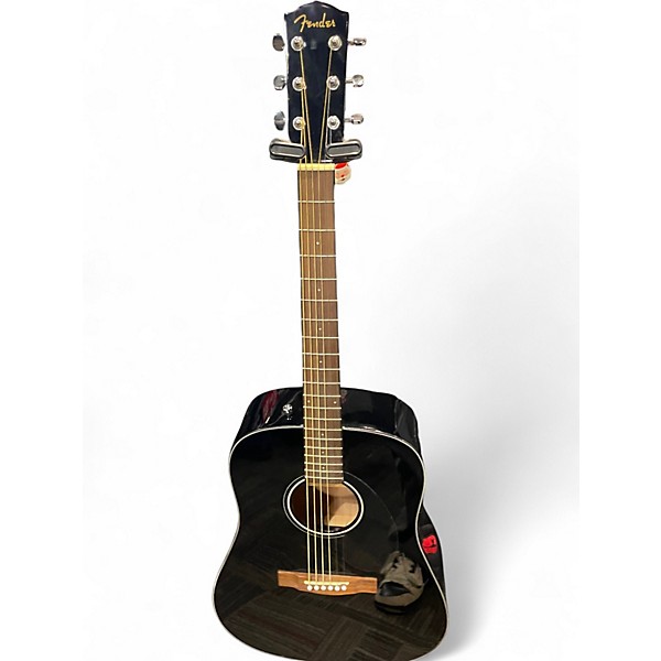 Used Fender CD60 Dreadnought Black Acoustic Guitar