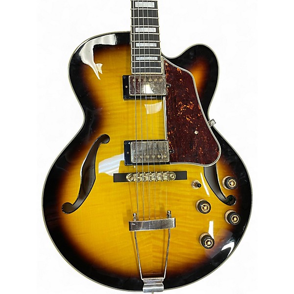 Used Ibanez AF95FM Yellow Sunburst Hollow Body Electric Guitar