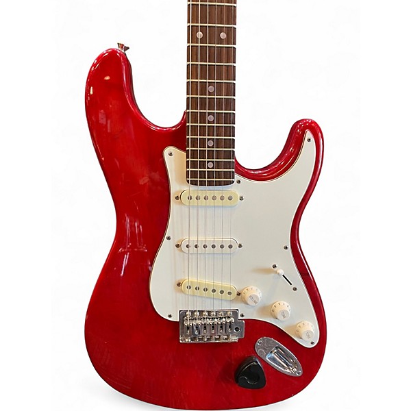 Used Indiana IE-1 Trans Red Solid Body Electric Guitar