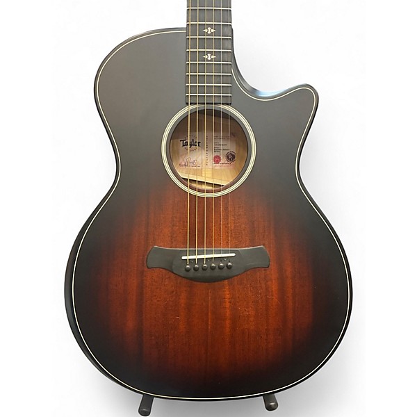 Used Taylor 324CE BUILDERS EDITION Tobacco Kona Burst Acoustic Guitar