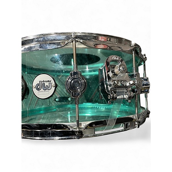 Used DW 6.5X14 Design Series Acrylic Snare Sea Glass Drum