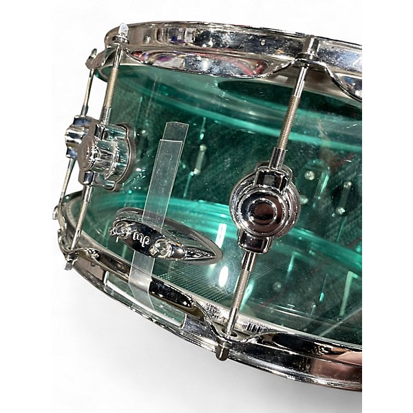 Used DW 6.5X14 Design Series Acrylic Snare Sea Glass Drum