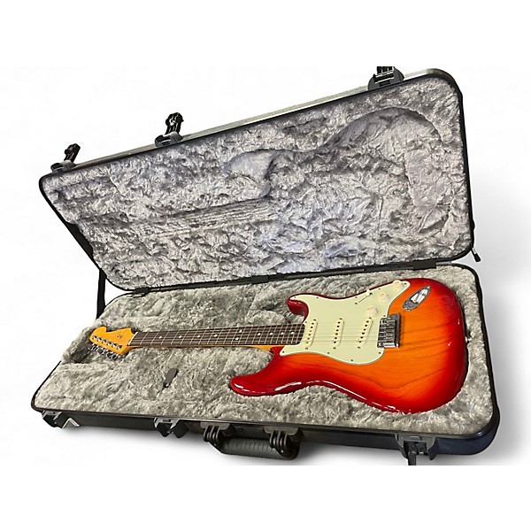 Used 2019 Fender American Ultra Stratocaster 2 Tone Sunburst Solid Body Electric Guitar