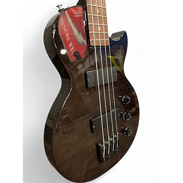 Used Epiphone Les Paul Special Bass Trans Black Electric Bass Guitar