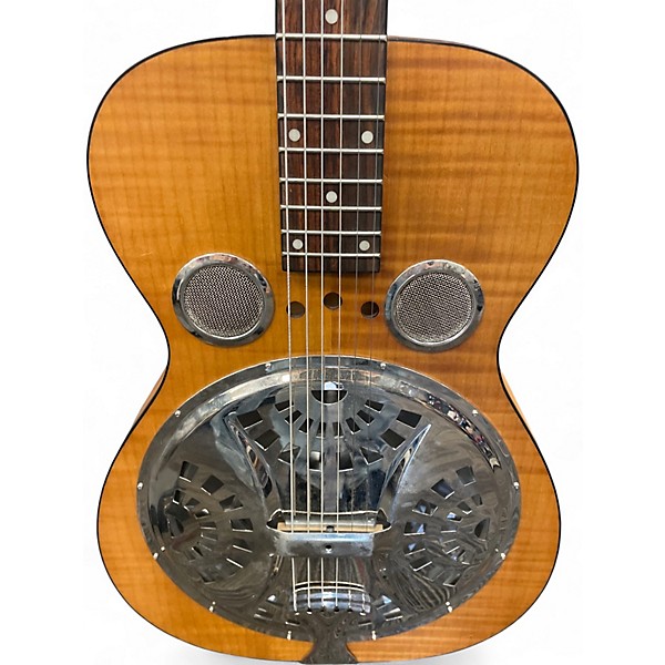 Used Dobro Hound Dog Deluxe Round Neck VINTAGE BROWN Resonator Guitar