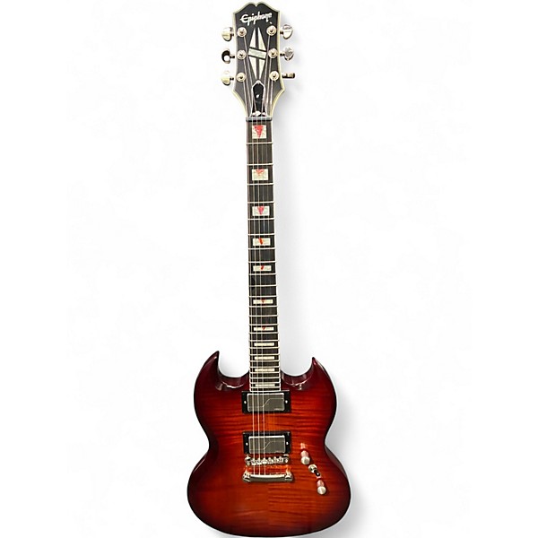 Used Epiphone SG Prophecy Custom GX Aged Bengal Tiger Burst Solid Body Electric Guitar