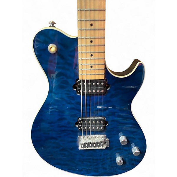 Used Silvertone Fastback SFB1 blue Solid Body Electric Guitar