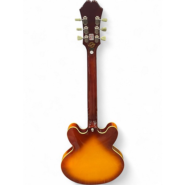 Used Epiphone ES335 Pro 2 Tone Sunburst Hollow Body Electric Guitar