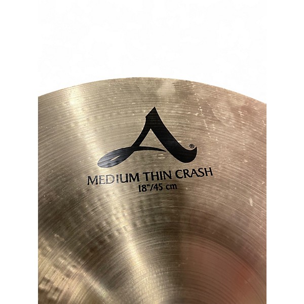 Used Zildjian 18in A Series Medium Thin Crash Cymbal
