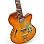 Used Waterstone HH Semi Hollowbody amber Electric Bass Guitar