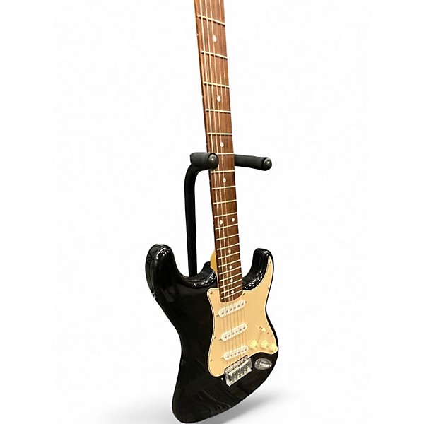 Used 2010s Squier Standard Stratocaster Black Solid Body Electric Guitar