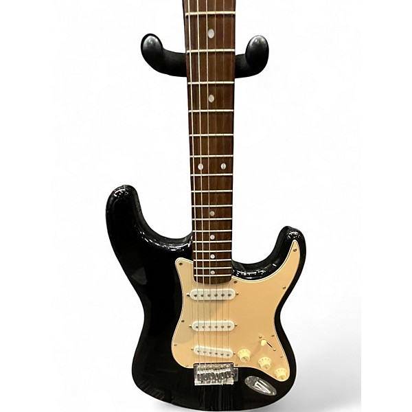 Used 2010s Squier Standard Stratocaster Black Solid Body Electric Guitar