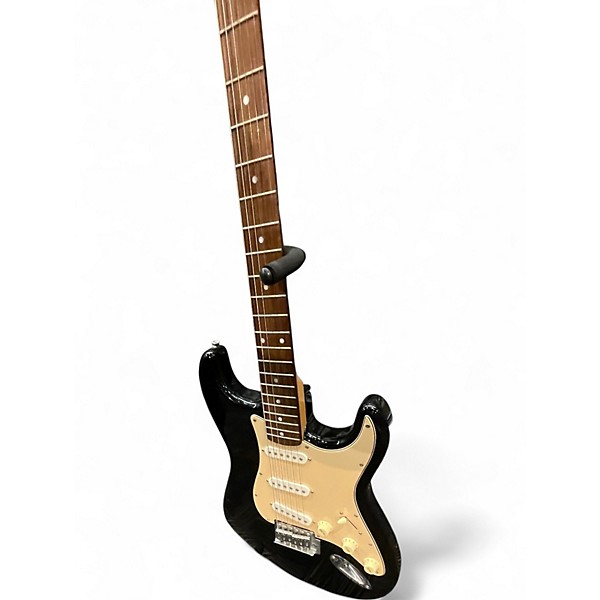 Used 2010s Squier Standard Stratocaster Black Solid Body Electric Guitar