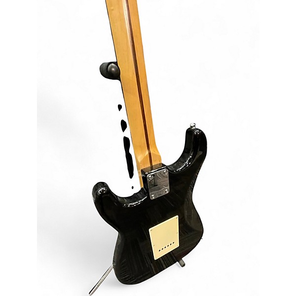 Used 2010s Squier Standard Stratocaster Black Solid Body Electric Guitar
