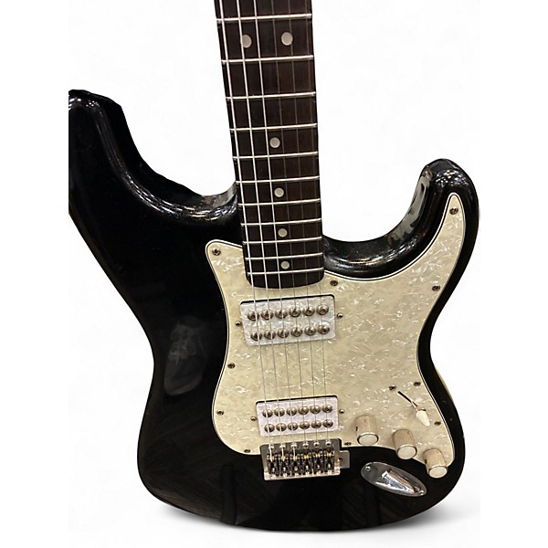 Used Squier STRATOCASTER Black Solid Body Electric Guitar