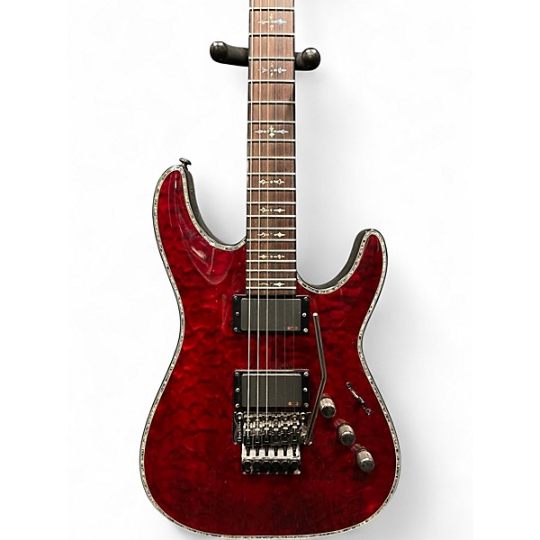 Used Schecter Guitar Research Hellraiser C1 Floyd Rose Black Cherry Solid Body Electric Guitar