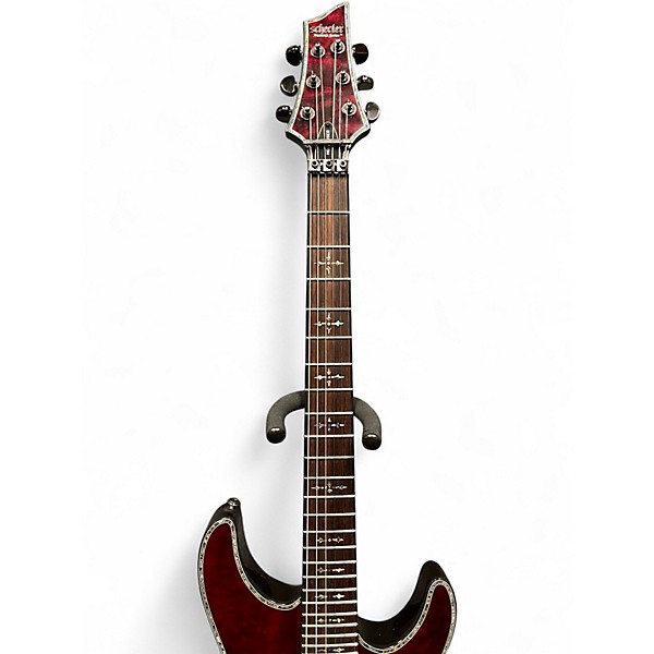 Used Schecter Guitar Research Hellraiser C1 Floyd Rose Black Cherry Solid Body Electric Guitar