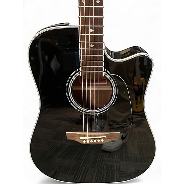 Used Takamine GD34CE Black Acoustic Electric Guitar