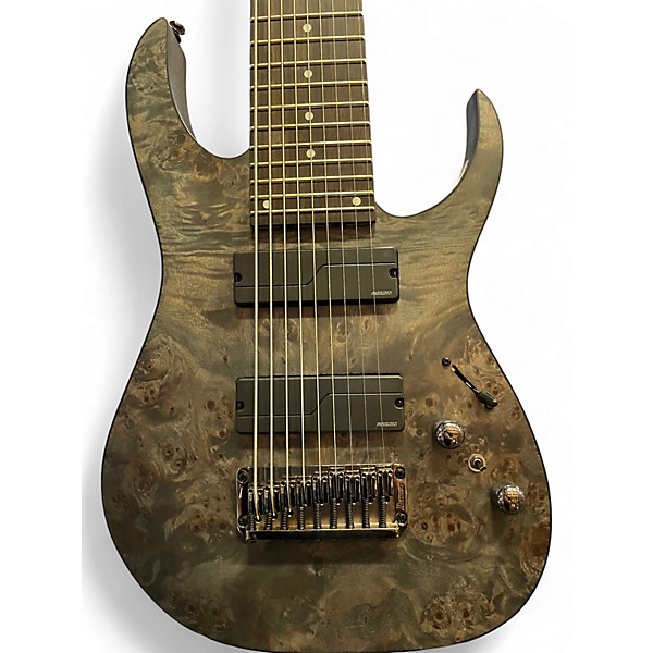 Used Ibanez RG9PB Trans Gray Solid Body Electric Guitar