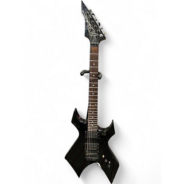 Vintage 1990 B.C. Rich Warlock with Floyd Rose Black Solid Body Electric Guitar